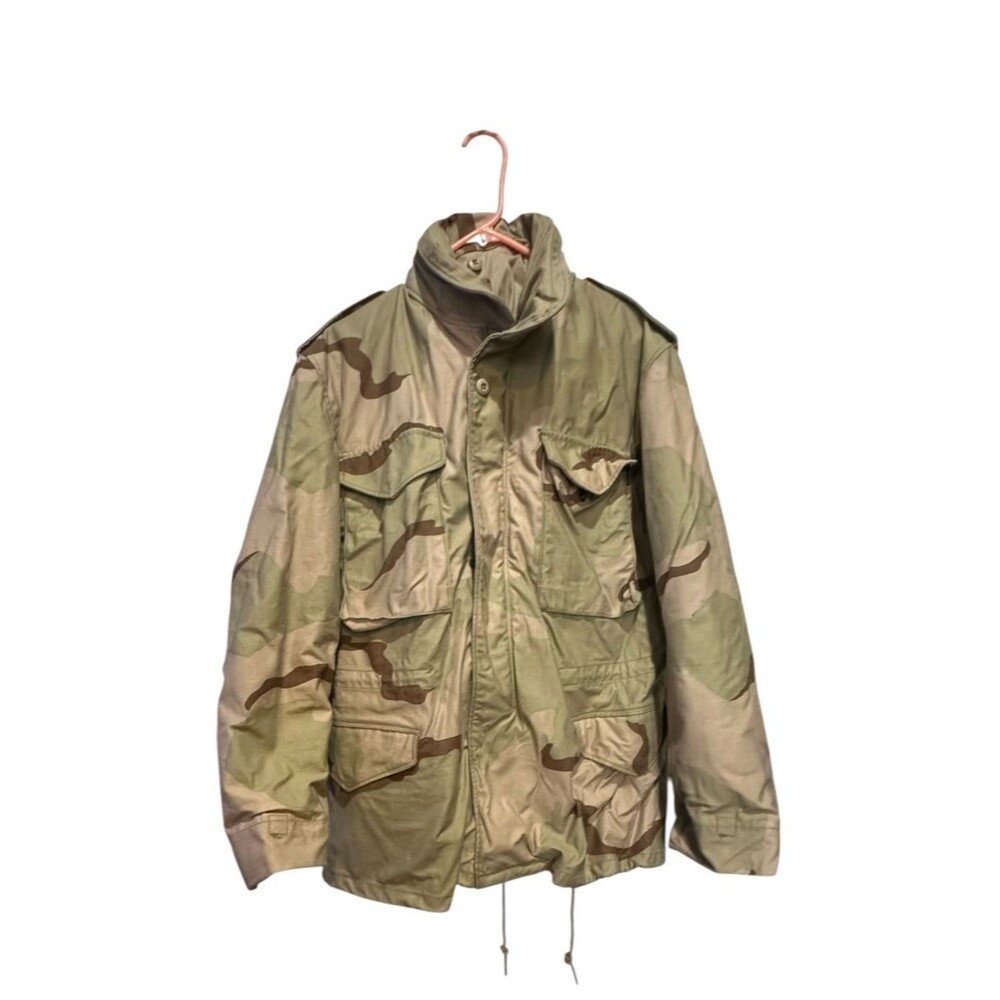 Vintage US Army M-65 Field Jacket Mens Medium Desert Camo 90s Military Coat